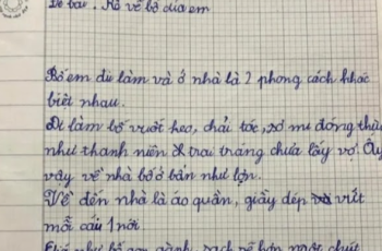 Bài văn ‘tả bố của em’ khiến mẹ thích thú vì được nói hộ nỗi lòng: ‘Bố em ở bẩn’